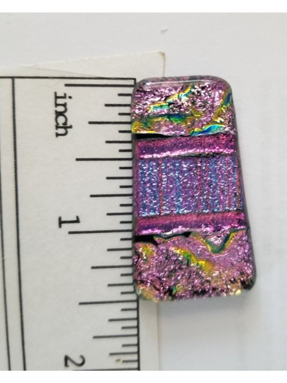 Gemstone Loose Set of 3  Dichroic glass 60.5 ct  12.1  gr 1" x 0.5"  1 1/5 x 0.7